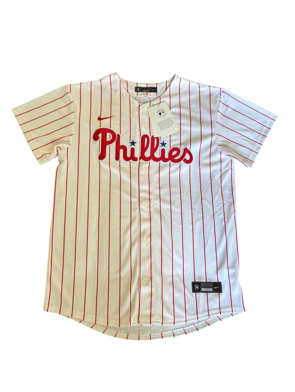Bryce Harper #3 White Home Phillies Stitched Youth Large Jersey